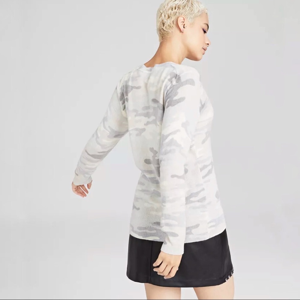CHARTER CLUB Cashmere camo sweater small - Picture 7 of 8